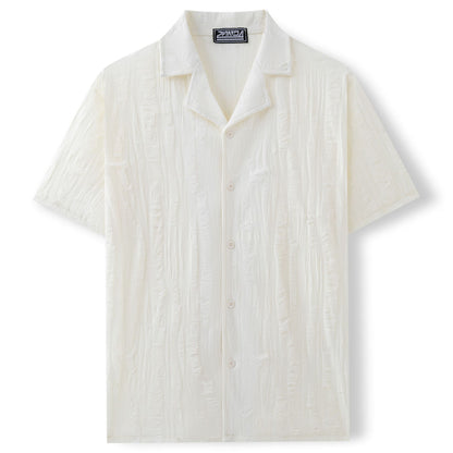 Trevor – Men's Loose Summer Shirt with Cuban Collar