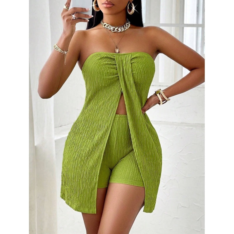 Jane – Strapless Bandeau Top and Shorts Set
