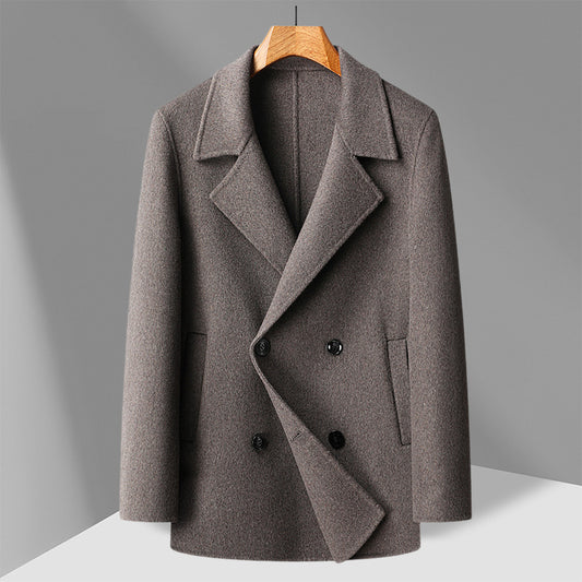 Jonathan – Short Double Breasted Wool Overcoat