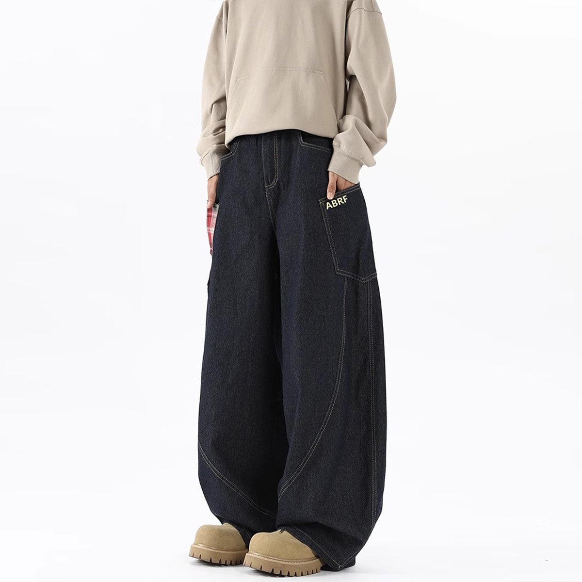 Kelvin – Retro Cargo Jeans with Large Pockets