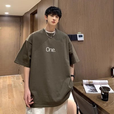 Anthony – Pure Cotton Plus Size Men's Letter Tee