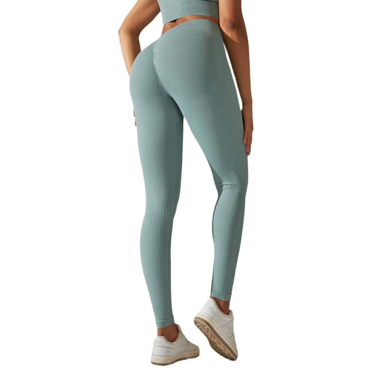 Anna – High Waist Fitness Pants with Stripes