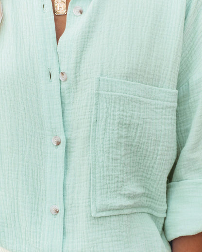 Megan – Fashionable Polo Collar Shirt with Pockets