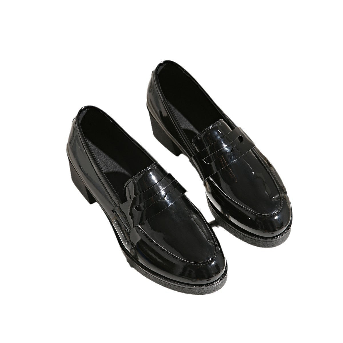 Lily – British Style Chunky Heel Platform Vegan Leather Shoes