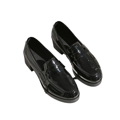 Lily – British Style Chunky Heel Platform Vegan Leather Shoes