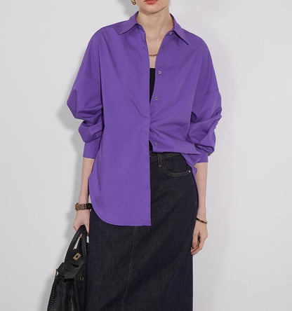 Karl – Casual Solid Polo Collar Long Sleeve Shirt