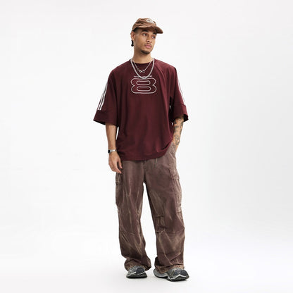 Jon – American Retro Loose Embroidery T-shirt