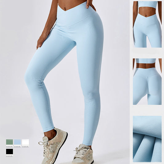 Mary – High Waist Yoga Pants with Tight Thread