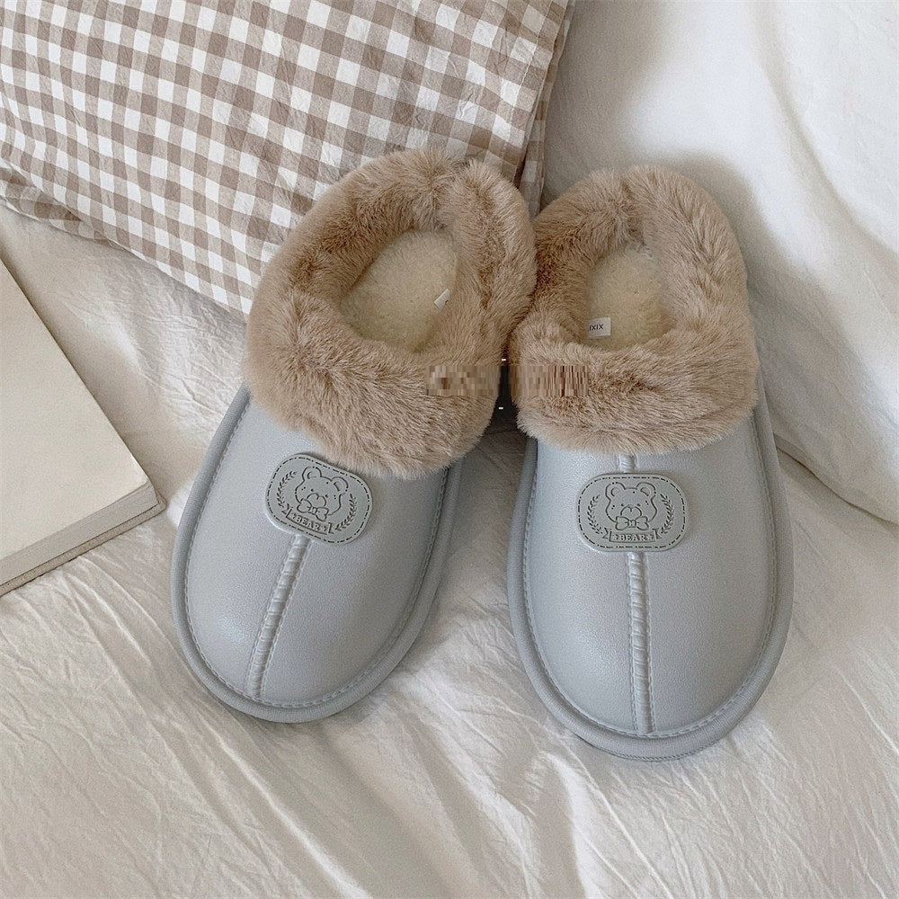 Mary – Fleece-Lined Waterproof Cotton Slippers