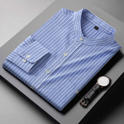 Francis – Casual Striped Stand Collar Shirt