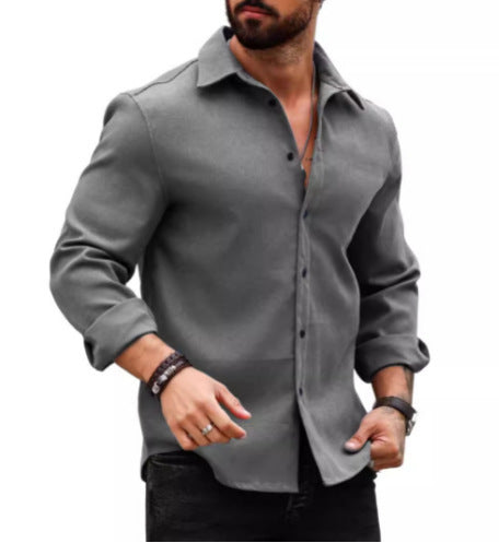 Nathan – Men's Printed Long Sleeve Shirt