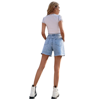 Julie – High Waist Loose Denim Shorts