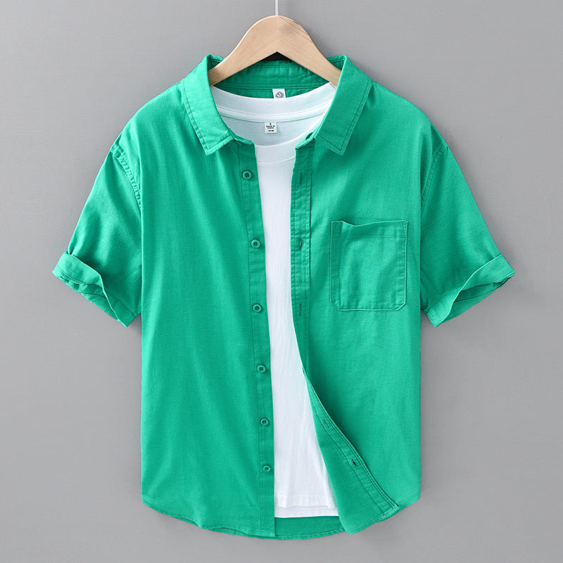 Martin – Thin Linen Short Sleeve Shirt