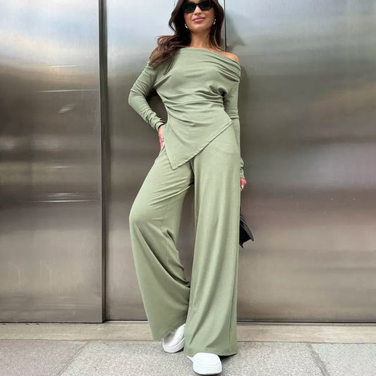 Stephanie – High Waist Irregular Slim-fit Top