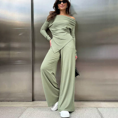 Stephanie – High Waist Irregular Slim-fit Top