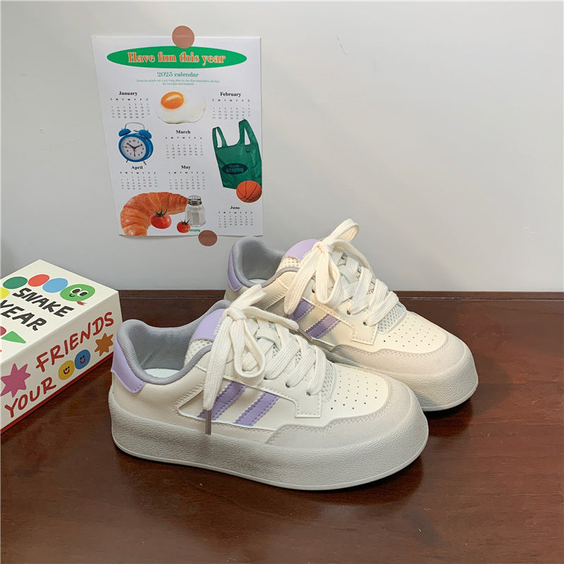 Amelia – Canvas Thick-Soled Casual Sneakers