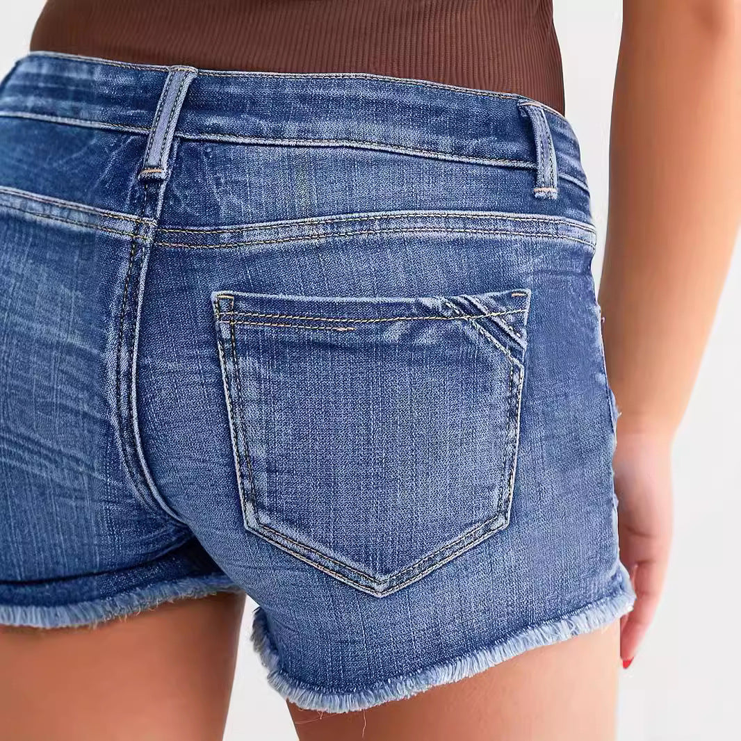 Tracy – Ripped Denim Shorts