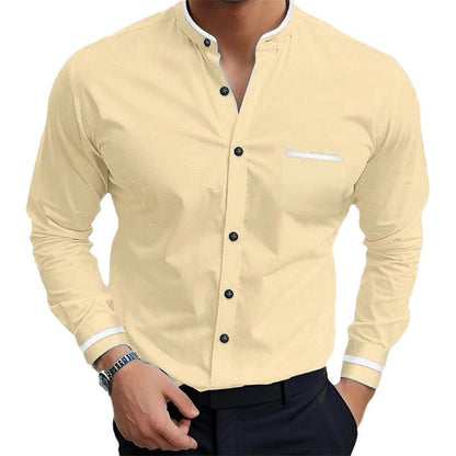 Brett – Loose Stand Collar Shirt