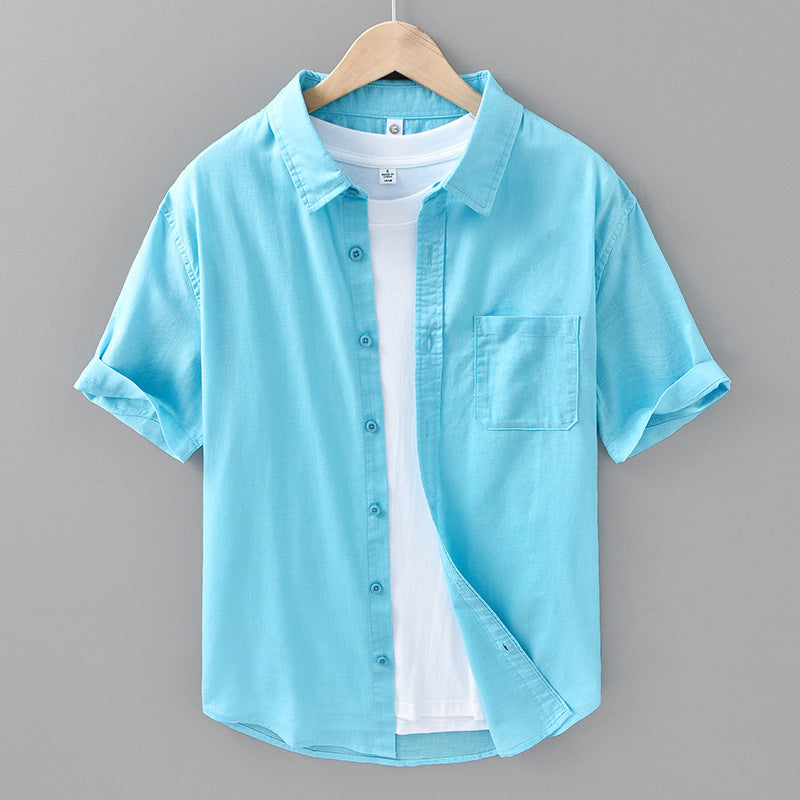 Martin – Thin Linen Short Sleeve Shirt
