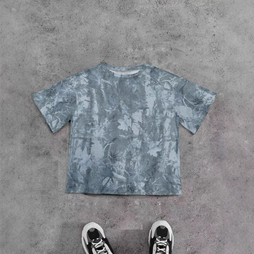 Lisa – Leaf Printed Short Sleeve