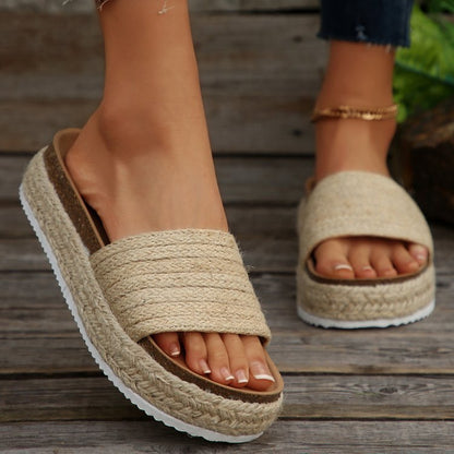 Shirley – Women's Vegan Rope Sandals with Platform Bottom