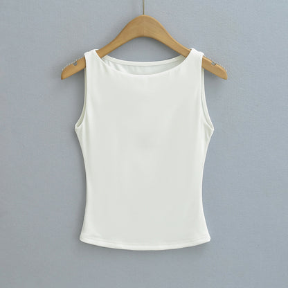 Jasmine – Off-Shoulder Double-Layer Sleeveless Vest