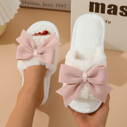 Janet – Cute Bow Non-Slip Winter Slippers