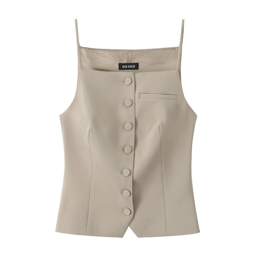 Megan – Elegant Slim-Fit Sling Top