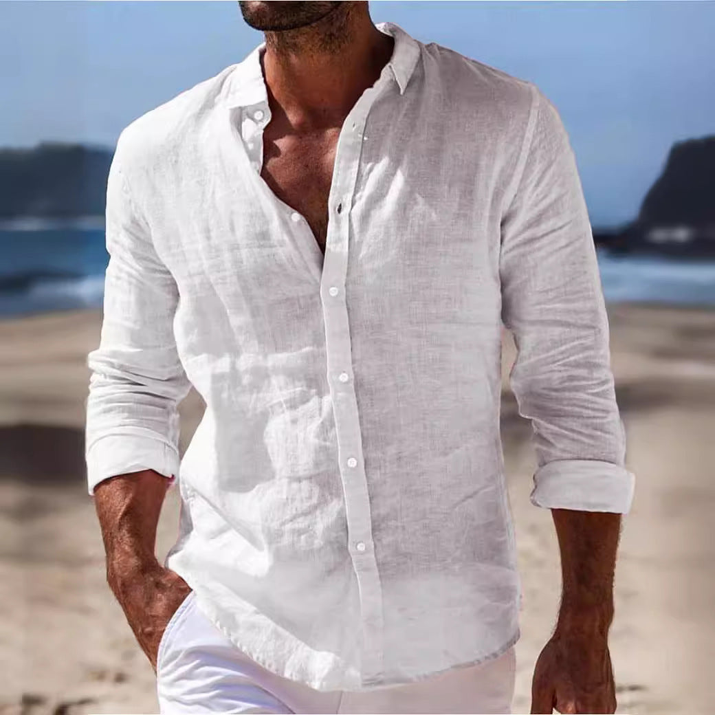 Phil – Casual Cotton and Linen Shirt