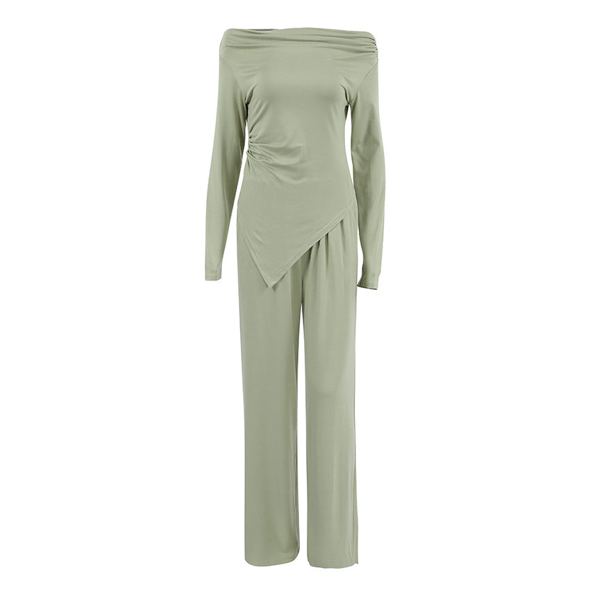 Stephanie – High Waist Irregular Slim-fit Top