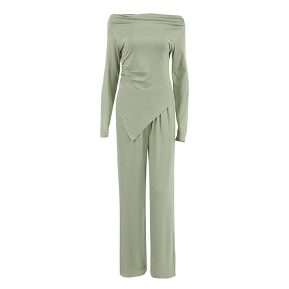 Stephanie – High Waist Irregular Slim-fit Top