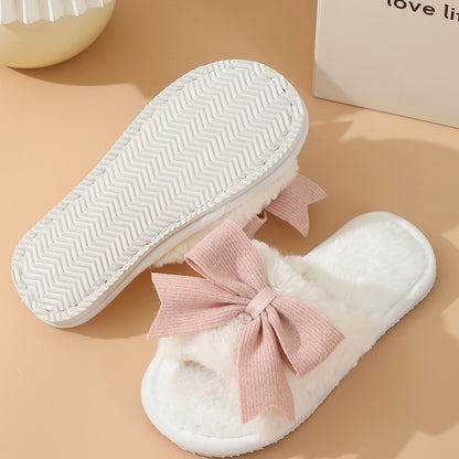 Janet – Cute Bow Non-Slip Winter Slippers