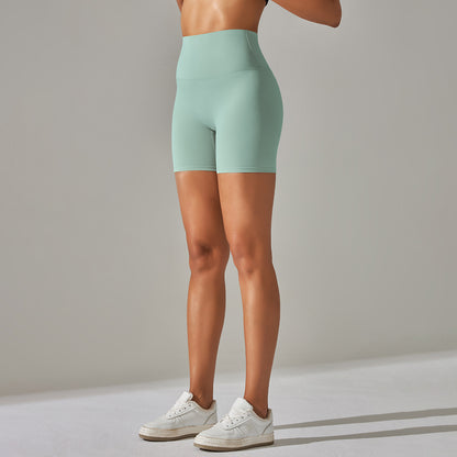 Angela – Women's High Waist Fitness Shorts with Moisture Control