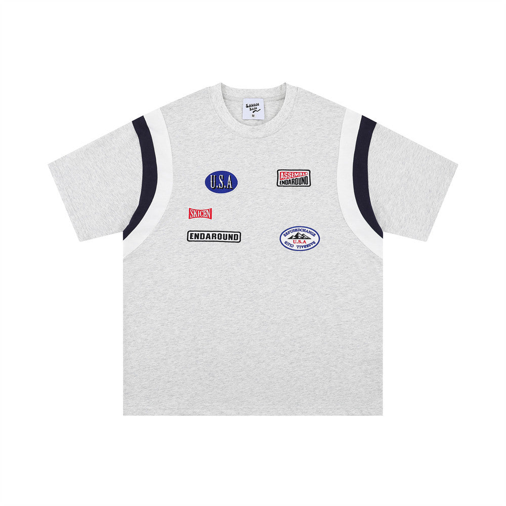 Lee – Men's Loose Summer Top with Color Blocking