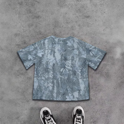 Lisa – Leaf Printed Short Sleeve