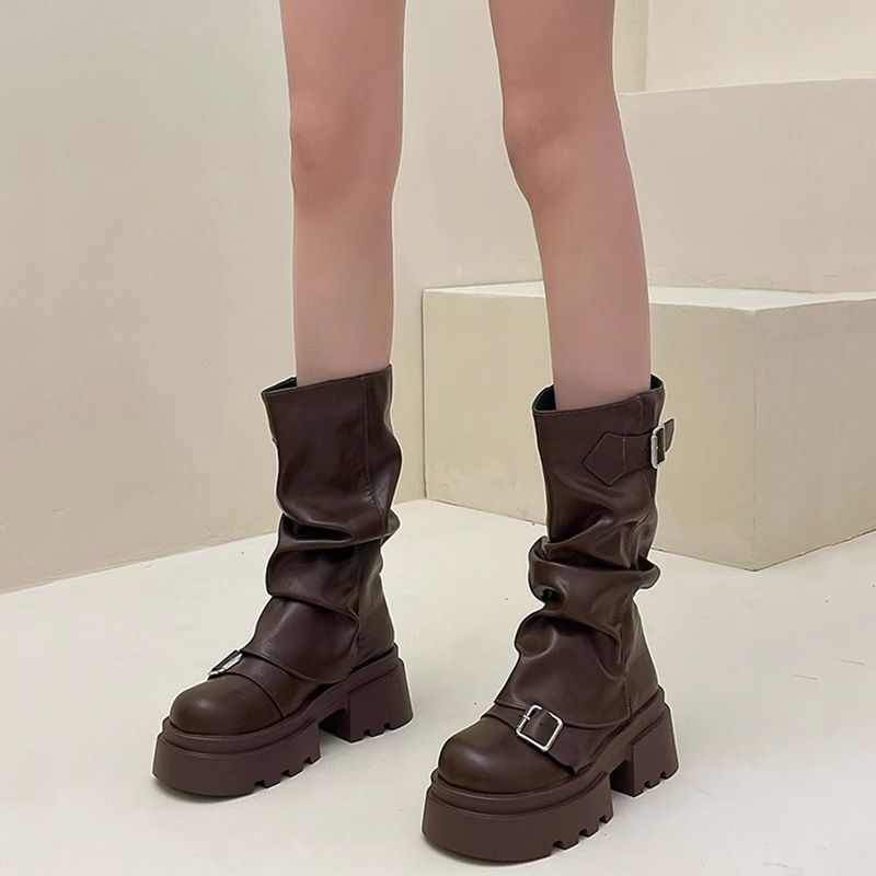 Abigail – Retro Thick Sole Boots
