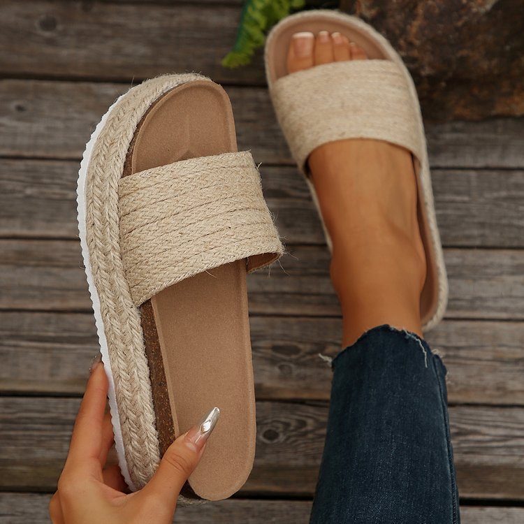 Shirley – Women's Vegan Rope Sandals with Platform Bottom