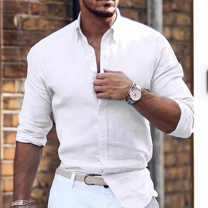 Matt – Casual Cotton Linen Long Sleeve Shirt