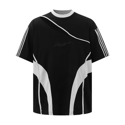 Larry – Men's Contrast Patchwork Loose T-shirt