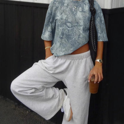 Lisa – Leaf Printed Short Sleeve