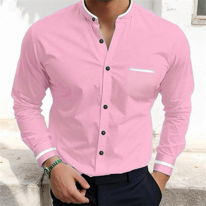 Brett – Loose Stand Collar Shirt