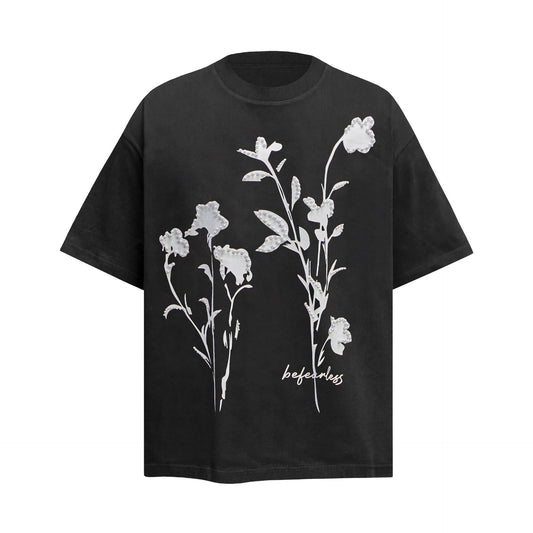 Stephen – Men's Floral Beaded Loose Short Sleeve