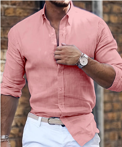 Matt – Casual Cotton Linen Long Sleeve Shirt