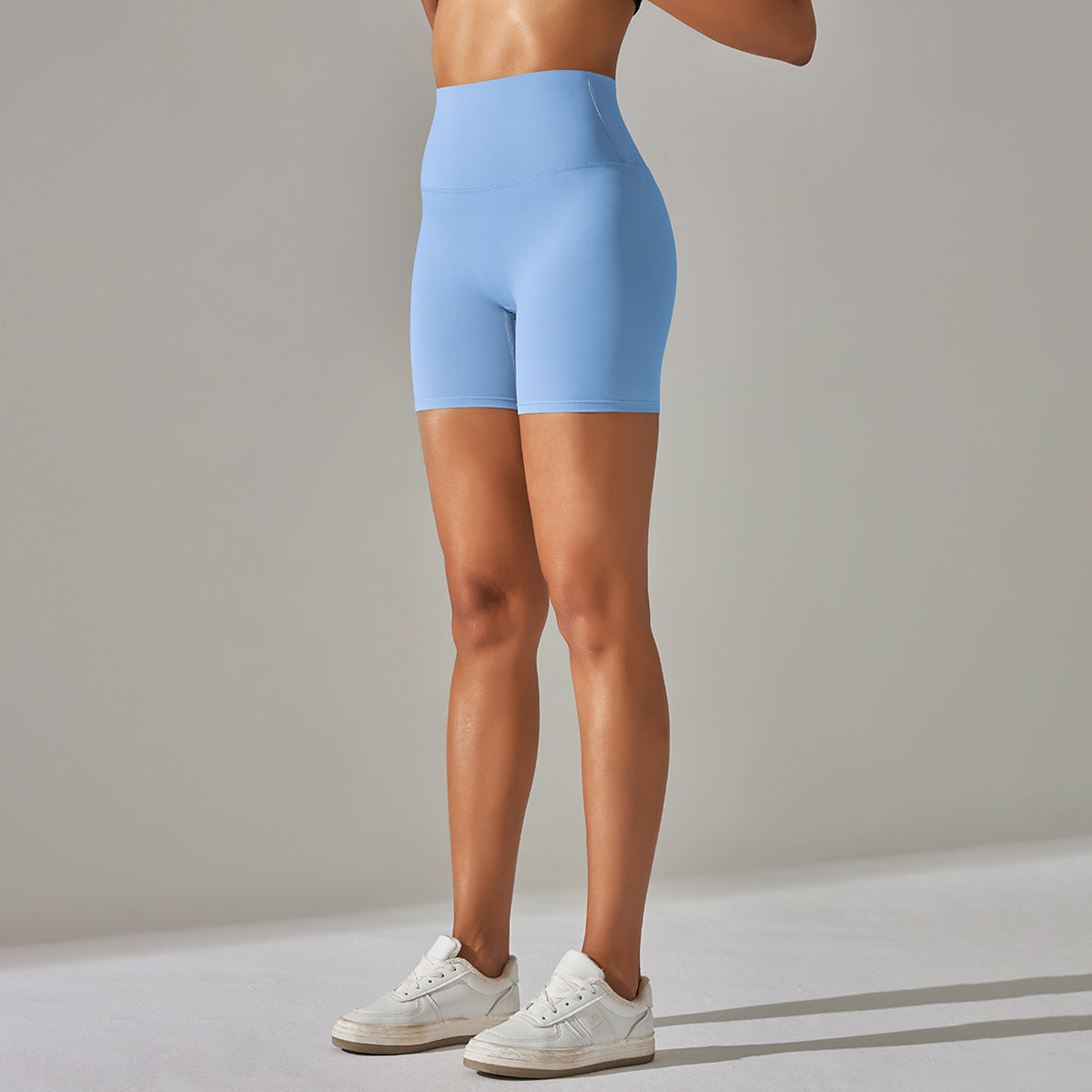 Angela – Women's High Waist Fitness Shorts with Moisture Control