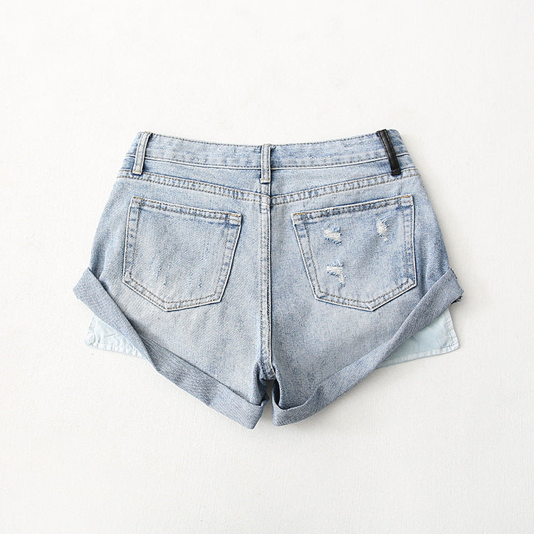 Audrey – Casual Low Waist Denim Shorts
