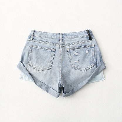 Audrey – Casual Low Waist Denim Shorts