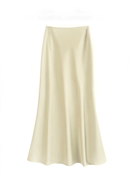 Jessie – Mid-length Silky Skirt