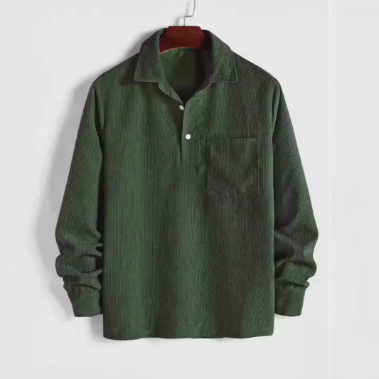 Steve – Men's Loose Corduroy Long Sleeve Shirt