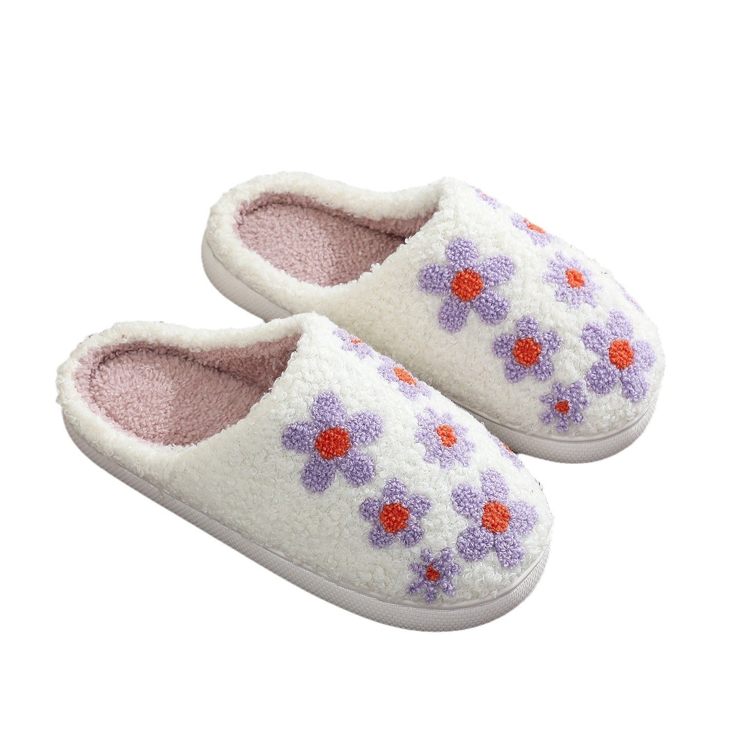 Sarah – Hibiscus Flower Woolen Slippers