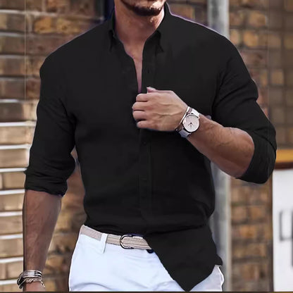 Matt – Casual Cotton Linen Long Sleeve Shirt